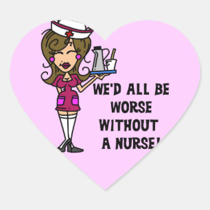 Erger zonder verpleegster hart sticker