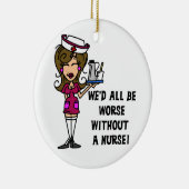 Erger zonder verpleegster keramisch ornament (Rechts)