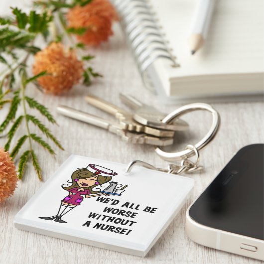 Erger zonder verpleegster sleutelhanger (Voorkant Rechts)