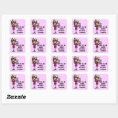 Erger zonder verpleegster vierkante sticker (Vel)