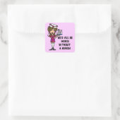 Erger zonder verpleegster vierkante sticker (Tas)
