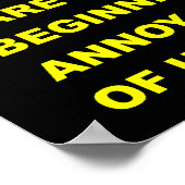 Ergerlijk Allesweter Grappig Poster Bord (Hoek)