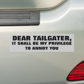 Ergerlijke Achteropkomers? Mijn Privilege Bumpersticker (Op auto)