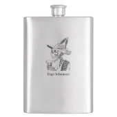 Ergo bibamus calavera-kolf flacon (Voorkant)