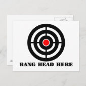 Ergonomische stress: Bang Head Briefkaart (Voorkant / Achterkant)