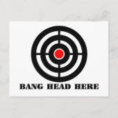 Ergonomische stress: Bang Head Briefkaart (Voorkant)