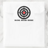 Ergonomische stressrust: Bang Head, hier Ronde Sticker (Tas)