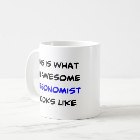 ergonomist, geweldige koffiemok (Voorkant links)