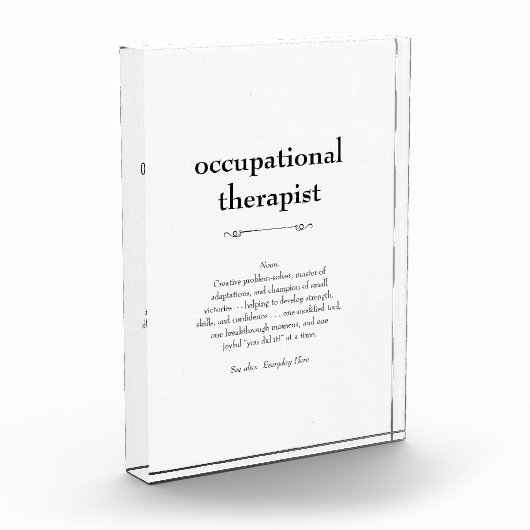 Ergotherapeut Definitie Dank u Cadeau Fotoblokken (Links)