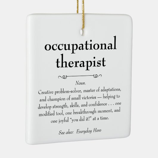 Ergotherapeut Definitie Dank u Cadeau Keramisch Ornament (Rechts)