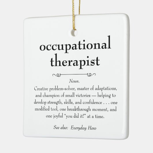 Ergotherapeut Definitie Dank u Cadeau Keramisch Ornament (Links)
