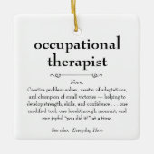 Ergotherapeut Definitie Dank u Cadeau Keramisch Ornament (Voorkant)