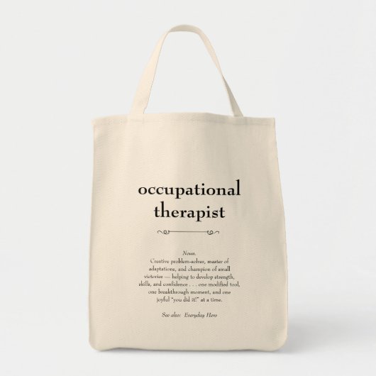Ergotherapeut Definitie Dank u Cadeau Tote Bag (Voorkant)