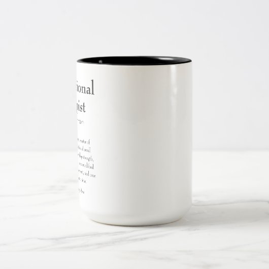 Ergotherapeut Definitie Dank u Cadeau Tweekleurige Koffiemok (Center)