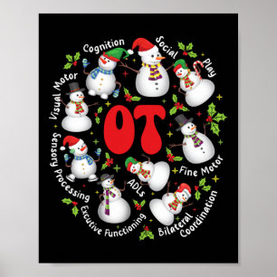 Ergotherapeut Ergotherapie Leuk Kerstmis Poster