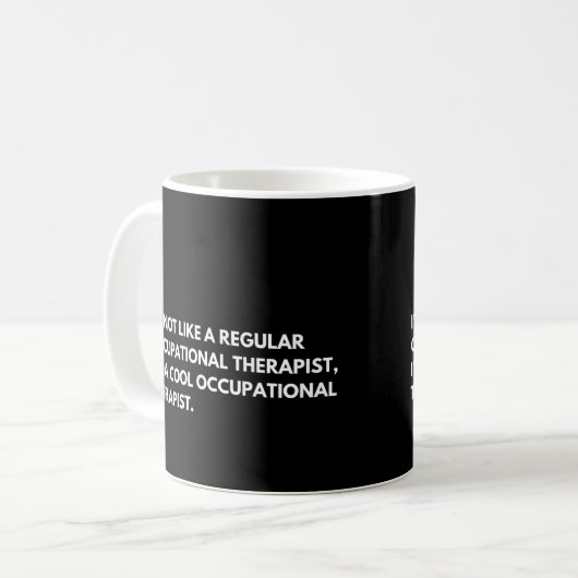 Ergotherapeut Funny Work Gezegde Koffiemok (Voorkant links)