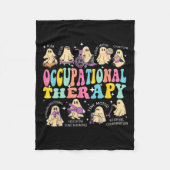 Ergotherapeut Halloween Spooky Out Fleece Deken (Voorkant)