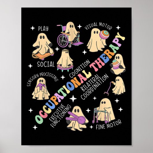 Ergotherapeut Halloween Spooky Out Poster (Voorkant)