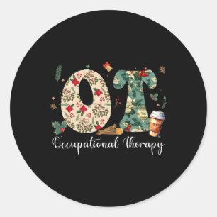 Ergotherapeut Kerst van Ota Ronde Sticker