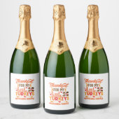 Ergotherapeut Thanksgiving ergotherapeut Sparkling Wijnetiket (Flessen)