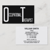 Ergotherapeut Woord Visitekaartje (Voorkant / Achterkant)