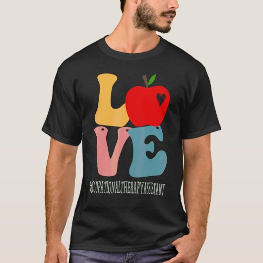 Ergotherapie-assistent Gefallen Groovy Terug Naar T-shirt (Voorkant)