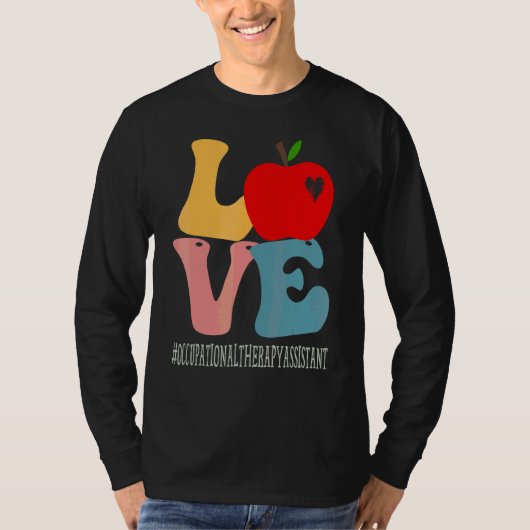 Ergotherapie-assistent Gefallen Groovy Terug Naar T-shirt (Voorkant)