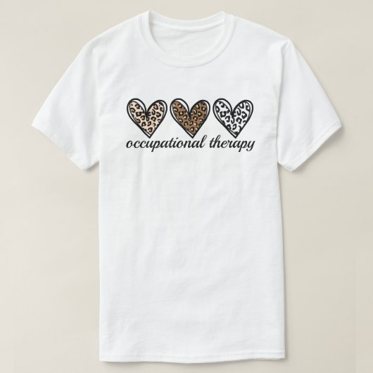 Ergotherapie Cheetach Print Hart T-shirt (Design voorkant)