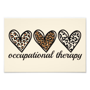 Ergotherapie Cheetah Print Hart Foto Afdruk