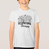 Ergotherapie Floral Occupational OT Tri-Blend Shirt (Voorkant)