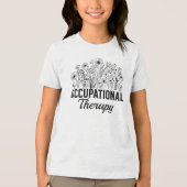 Ergotherapie Floral Occupational OT Tri-Blend Shirt (Voorkant)