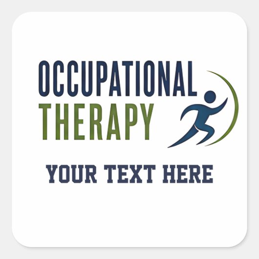 Ergotherapie Gezondheidszorg Vierkante Sticker (Voorkant)