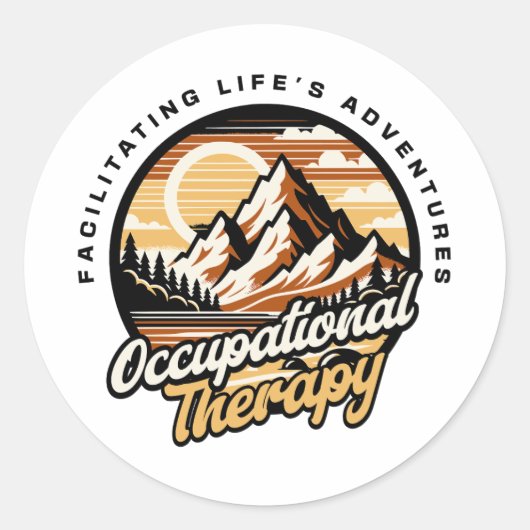 Ergotherapie Grappig Ronde Sticker (Voorkant)