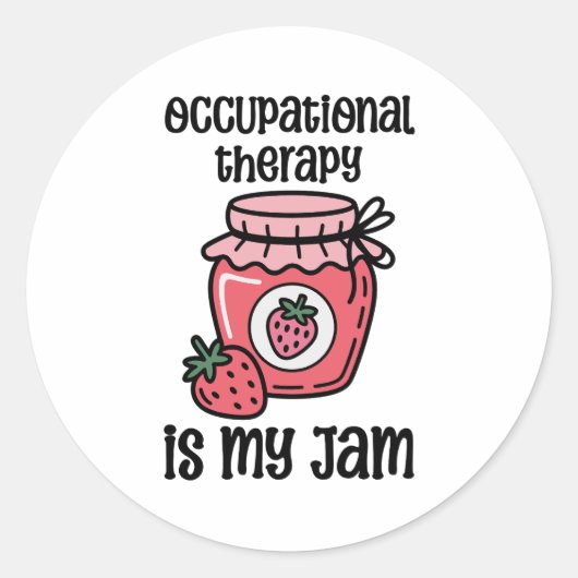 Ergotherapie Grappige Quote Ronde Sticker (Voorkant)