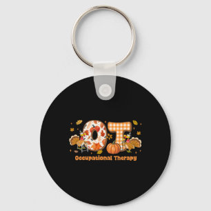 Ergotherapie Groovy Turkey Autumn Thanksgiving Sleutelhanger