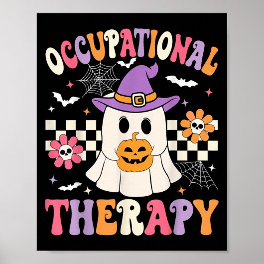 Ergotherapie Halloween of Retro Ghost OT H Poster (Voorkant)