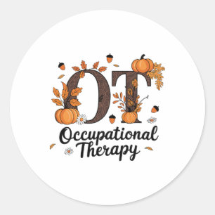 Ergotherapie Herfst Ot Ota Herfst Dankdag Ronde Sticker