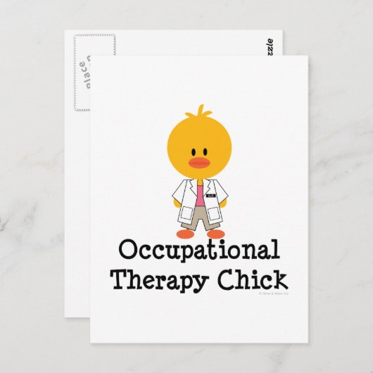 Ergotherapie kuiken Briefkaart (Voorkant / Achterkant)