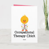 Ergotherapie kuiken Wenskaart Kaart (Achterkant)