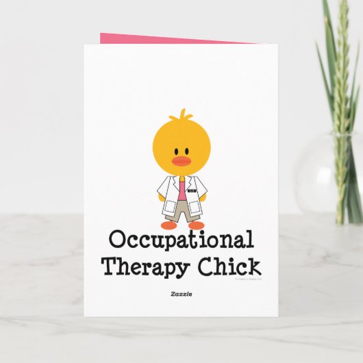 Ergotherapie kuiken Wenskaart Kaart (Achterkant)