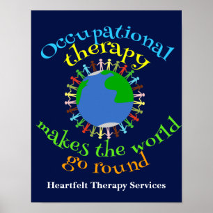 Ergotherapie laat de wereld draaien OT Poster