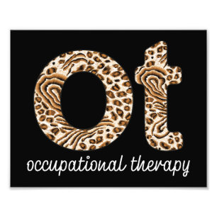 Ergotherapie OT Cheetah Print Foto Afdruk