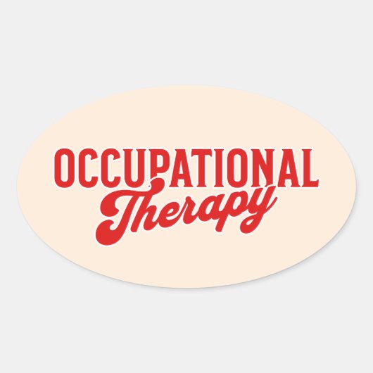Ergotherapie OTA Gezondheidszorg Ovale Sticker (Voorkant)
