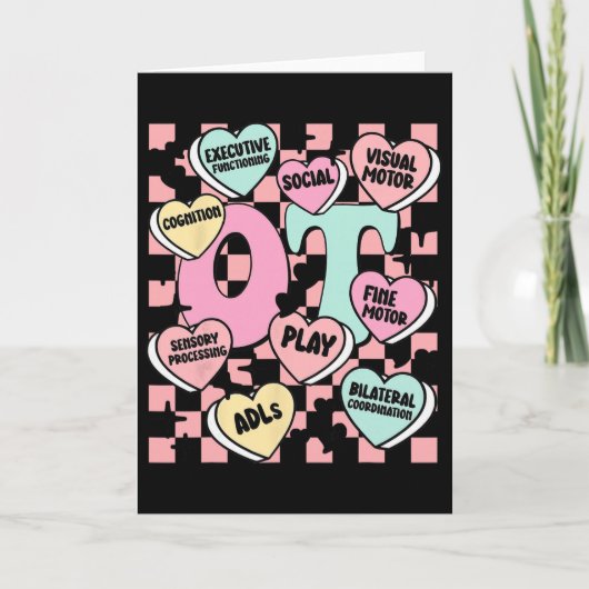 Ergotherapie Valentijns Candy Zoete Hart F Kaart (Voorkant)