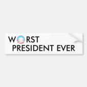 ergste president ooit bumpersticker (Voorkant)