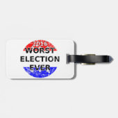Ergste verkiezingsdag bagagelabel (Achterkant horizontaal)