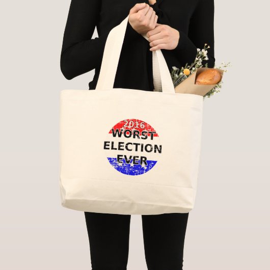 Ergste verkiezingsdag grote tote bag (Voorkant (product))
