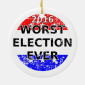 Ergste verkiezingsdag keramisch ornament (Achterkant)