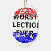 Ergste verkiezingsdag keramisch ornament (Links)