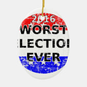 Ergste verkiezingsdag keramisch ornament (Voorkant)